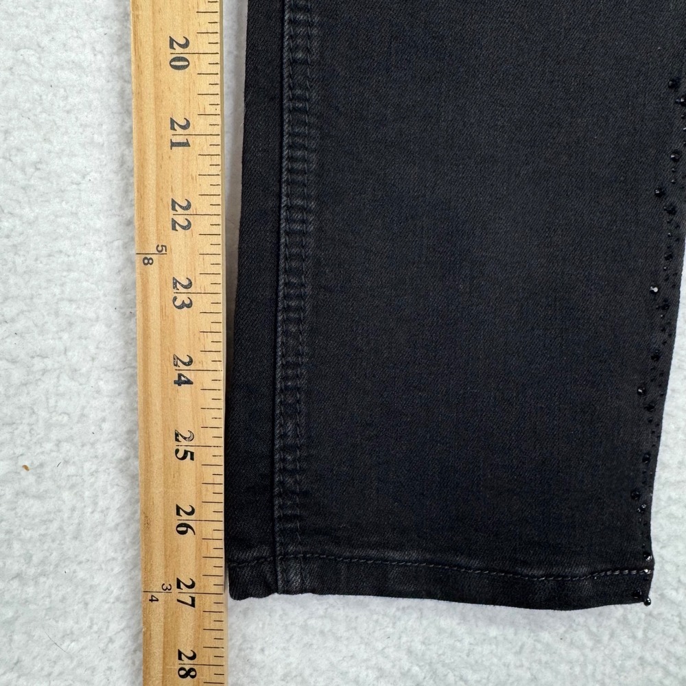 Christopher & Banks Petite Black Jeans Tapered Leg Embellished Modern‎ Fit 4P - Picture 10 of 10